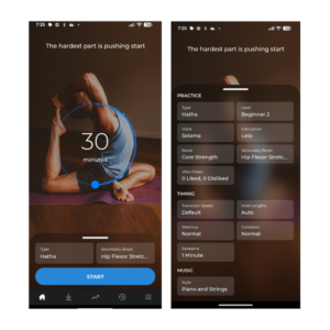 I used the downdog app to complete my 30 days of yoga challenge.